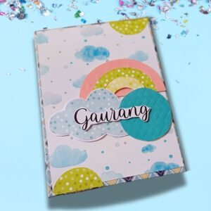 Baby Boy Scrapbook in Brown and Blue | Baby Album Personalised with Photos